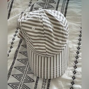 Madewell Striped Green and White Baseball Cap